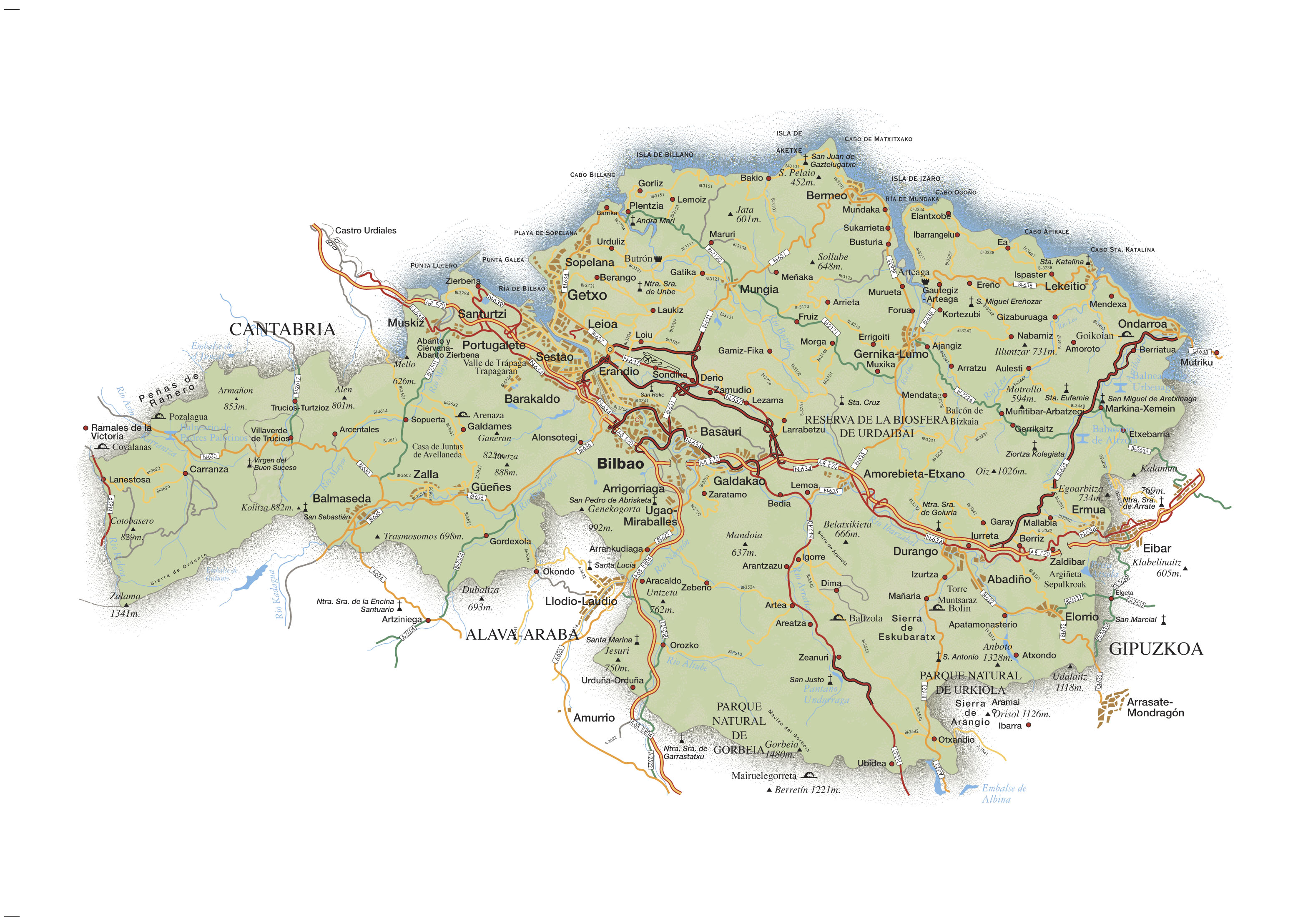 mapa de Bizkaia